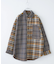 ネル チェック 切替 ビッグシャツ