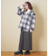 裏ボア チェック フード シャツ