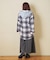裏ボア チェック フード シャツ