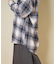 裏ボア チェック フード シャツ