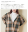 裏ボア チェック フード シャツ