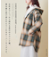 裏ボア チェック フード シャツ