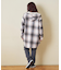 裏ボア チェック フード シャツ