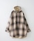 裏ボア チェック フード シャツ