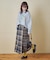 ネルチェック ラップ風 スカート