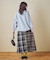 ネルチェック ラップ風 スカート