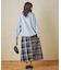 ネルチェック ラップ風 スカート