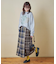 ネルチェック ラップ風 スカート