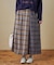 ネルチェック ラップ風 スカート