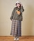 ネルチェック ラップ風 スカート