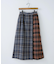 ネルチェック ラップ風 スカート