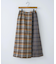 ネルチェック ラップ風 スカート