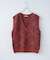モール ジャガード ニット Vネック ベスト
