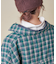 微起毛 チェック デニム使い ビッグシャツ