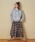 チェック バルーンスカート