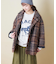 ツイード チェック ダブルコート