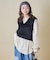 シャギー ニット Vネック ベスト