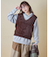 シャギー ニット Vネック ベスト
