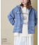 デニム × ヒッコリー フード付 ジャケット