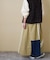 ナイロン × ジャージー ライン ギャザースカート