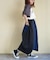 デニム × ツイル バルーンスカート