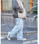 10オンス デニム ダメージ ストレート パンツ