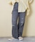 10オンス デニム ダメージ ストレート パンツ