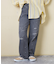 10オンス デニム ダメージ ストレート パンツ