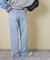 10オンス デニム ダメージ ストレート パンツ