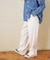 コットン ツイル ワイドパンツ