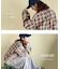 先染めチェック 組合せ アシッド加工 ギャザー バルーン シャツ