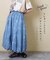 デニム プリント バルーンスカート