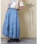 デニム プリント バルーンスカート
