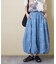 デニム プリント バルーンスカート
