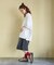 デニム サイド タック ワイド ハーフパンツ
