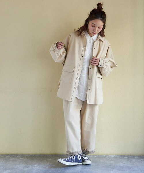 コットン ツイル イージーパンツ｜キューブシュガーの通販｜&mall