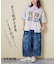 デニム プリント イージーパンツ