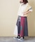 21/-天竺 パウダー加工 リメイク風 切替 スカート