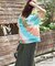 天竺 タイダイ メッシュ 切替 Tシャツ