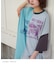 30/-TC天竺 片染 リメイク風 ビッグ Tシャツ