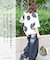 21/-OE天竺 ドット / ボーダー プリント 汗染み防止加工 Tシャツ