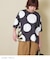 21/-OE天竺 ドット / ボーダー プリント 汗染み防止加工 Tシャツ