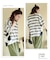 21/-OE天竺 ボーダー / ドット プリント 汗染み防止加工 Tシャツ