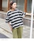 21/-OE天竺 ボーダー / ドット プリント 汗染み防止加工 Tシャツ