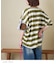 21/-OE天竺 ボーダー / ドット プリント 汗染み防止加工 Tシャツ