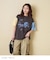 32/-スラブ天竺 Univers プリント Tシャツ