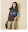 32/-スラブ天竺 Univers プリント Tシャツ