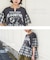32/-スラブ天竺 リメイク風 切替 プルオーバー Tシャツ