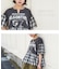 32/-スラブ天竺 リメイク風 切替 プルオーバー Tシャツ
