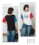 21/-OE天竺 カレッジ プリント Tシャツ